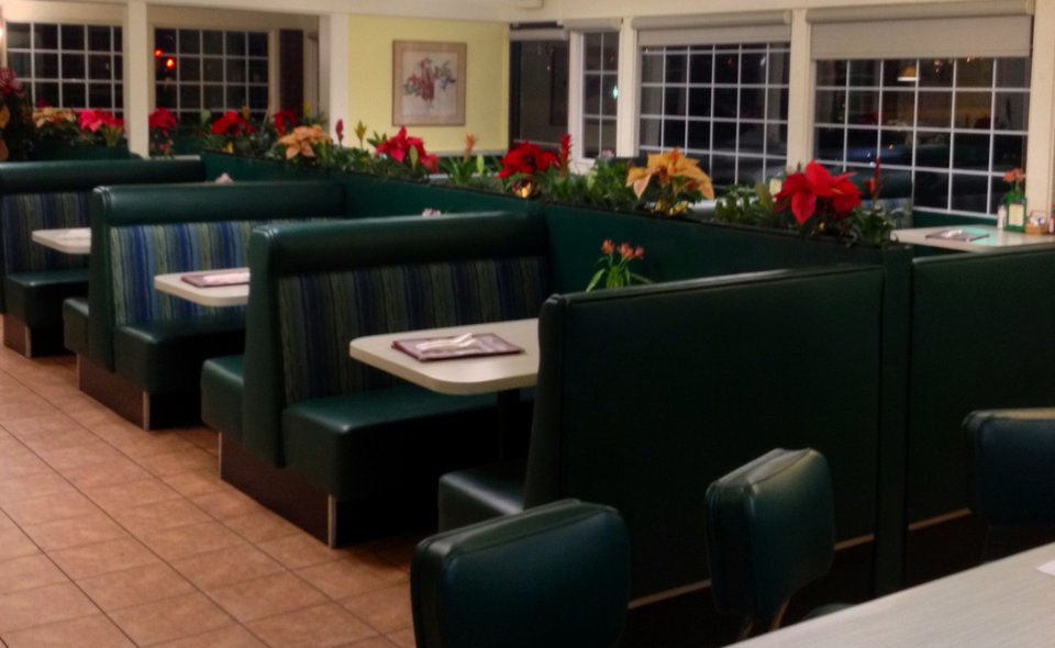 Casual dining room with table service.